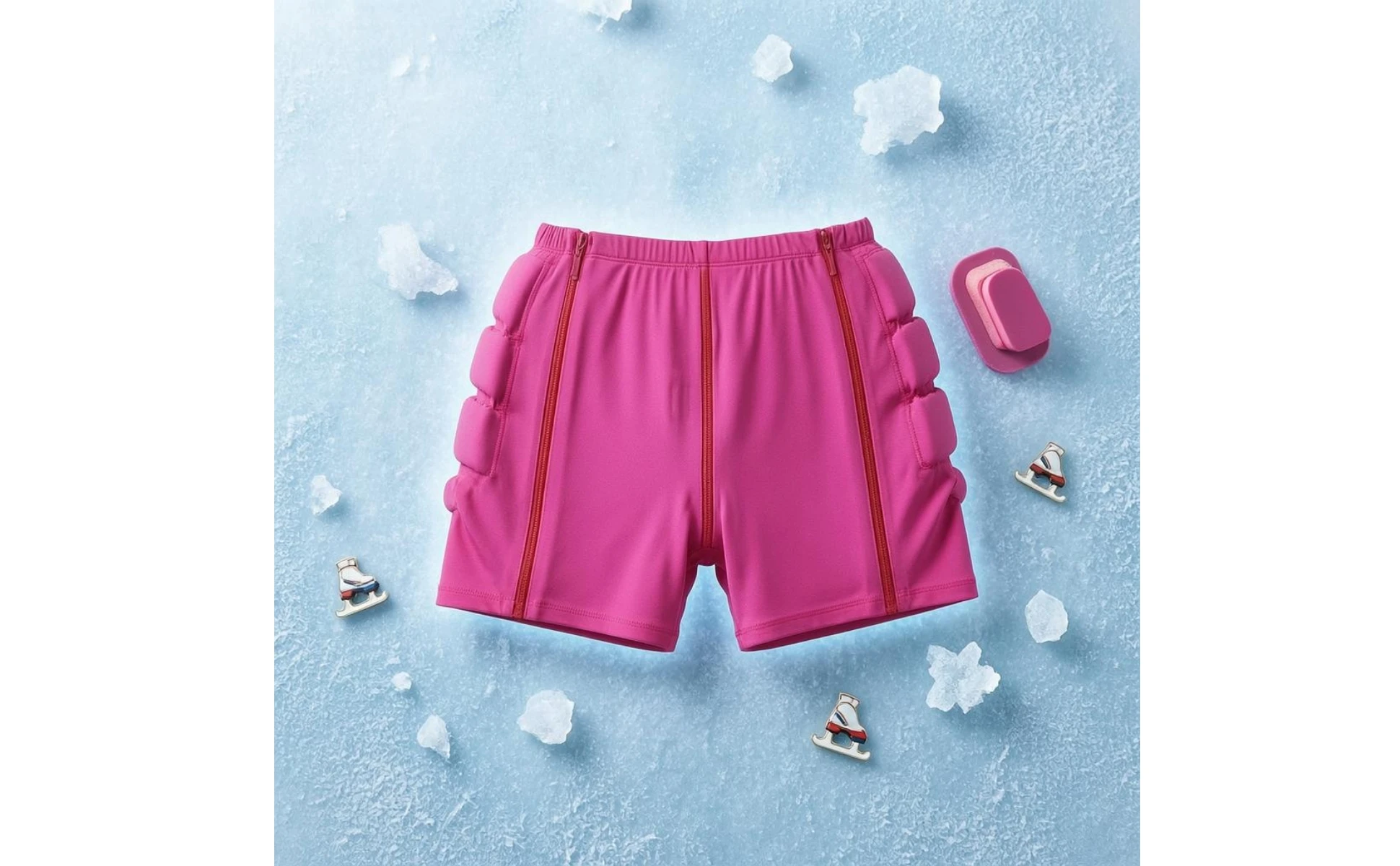 Ice Skating Shorts Elastic Waistband Padded Safety Shorts Sports Gear Pink Sportswear High-Rebound Padding Ice Skating Shorts Elastic Waistband Padded Safety Shorts Sports Gear Pink Sportswear High-Rebound Padding