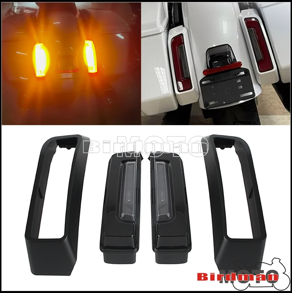 

Motorcycle Accessories Newest ABS LED Saddlebags Filler Light For Harley Touring Road Glide CVO 2024 Brake Run Turn Signal Light