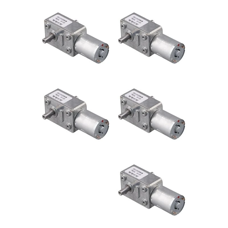 AT51 5X JGY370 DC Motor 12V 30RPM Reduce Speed Motor With High Torque Turbo Worm Geared
