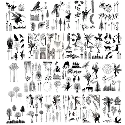 Fairies Plants Series Clear Stamps Plants Tranperant Silicone Stamp for Card Making Album DIY Scrapbooking Crafts Supplies