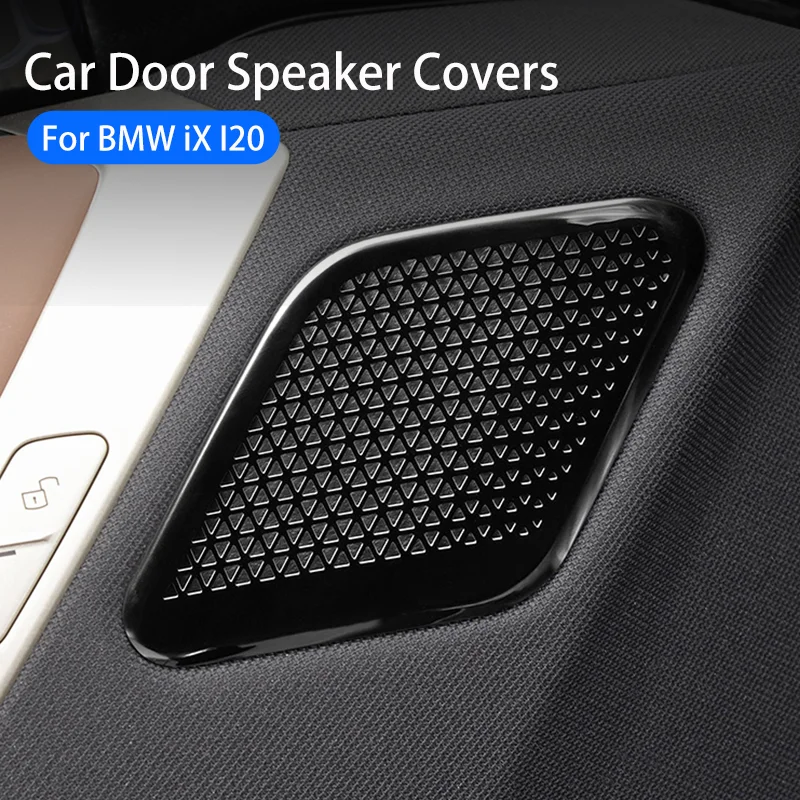 For BMW IX I20 iX IX40 IX50 M60 2022 2023 Stainless Steel Car Door Speaker Covers Rear Air Vent Outlet Dust Covers Accessories