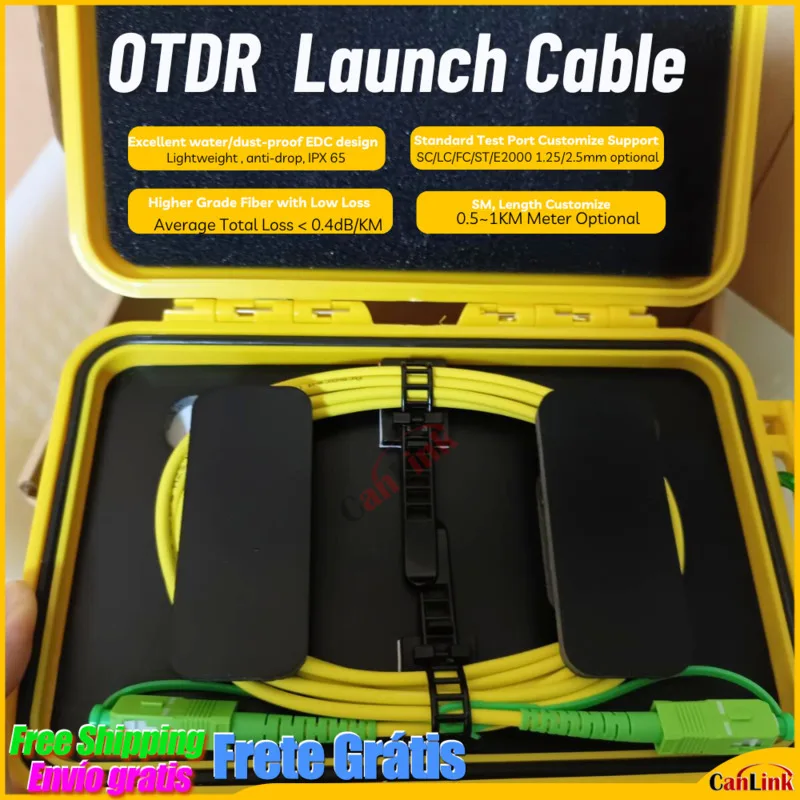 Fiber Optic Launch Cable Box 1310/1550Nm 1km OTDR Dead Zone Eliminator SC/APC-SC/UPC Customized Connector