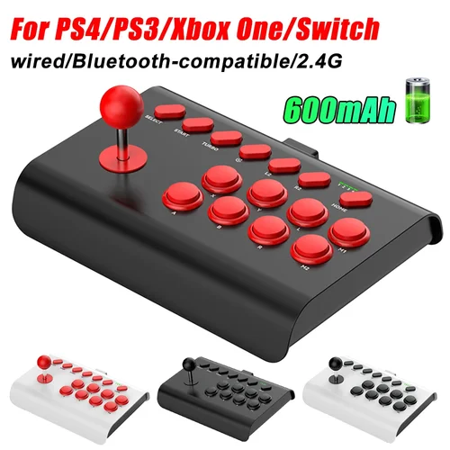 Imagen 1 del producto Joystick de juego con cable para PS4/PS3/Xbox One/Switch, consola Arcade Retro, Mando de lucha con Bluetooth 2,4G