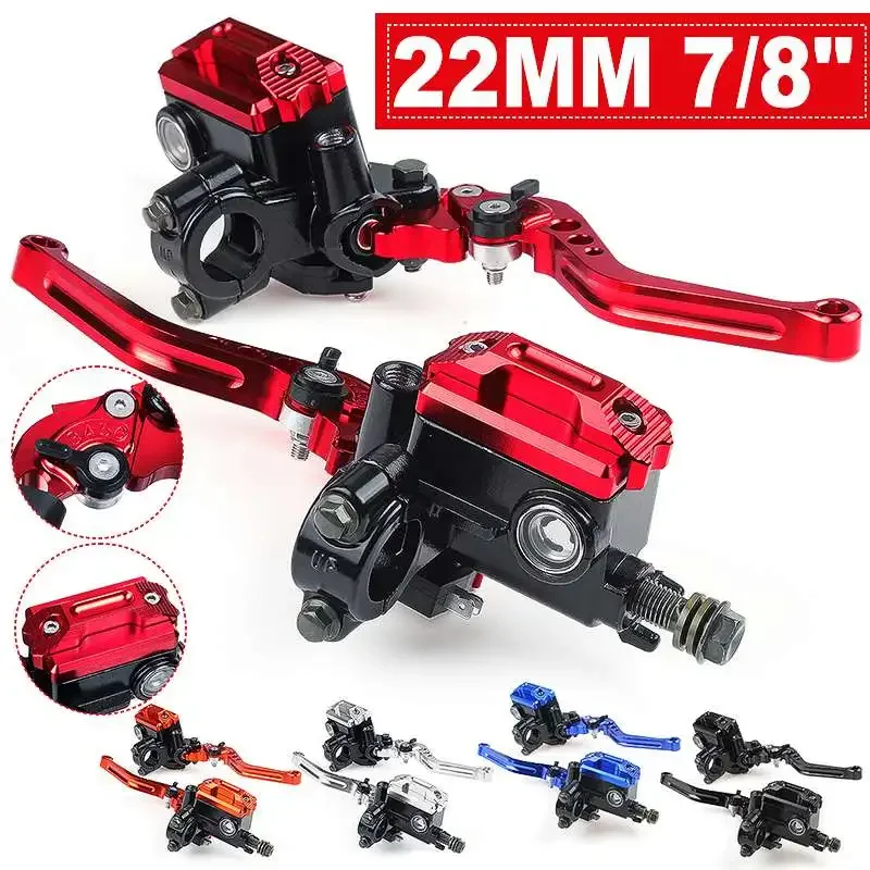 

7/8'' 22mm Motorcycle Handlebar Lever Master Cylinder Hydraulic Brake Pump Clutch Reservoir For Dirt Pit Bike Scooter ATV