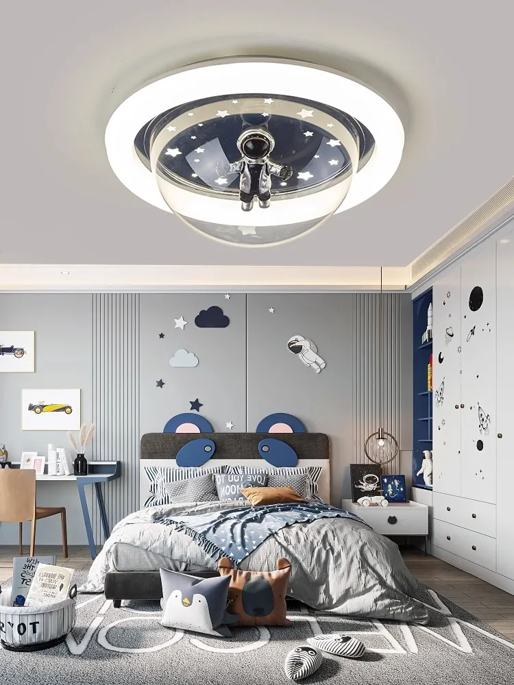 Ceiling light for children\'s room full spectrum protection light source girl boy bedroom spaceman unicorn ceiling lamp