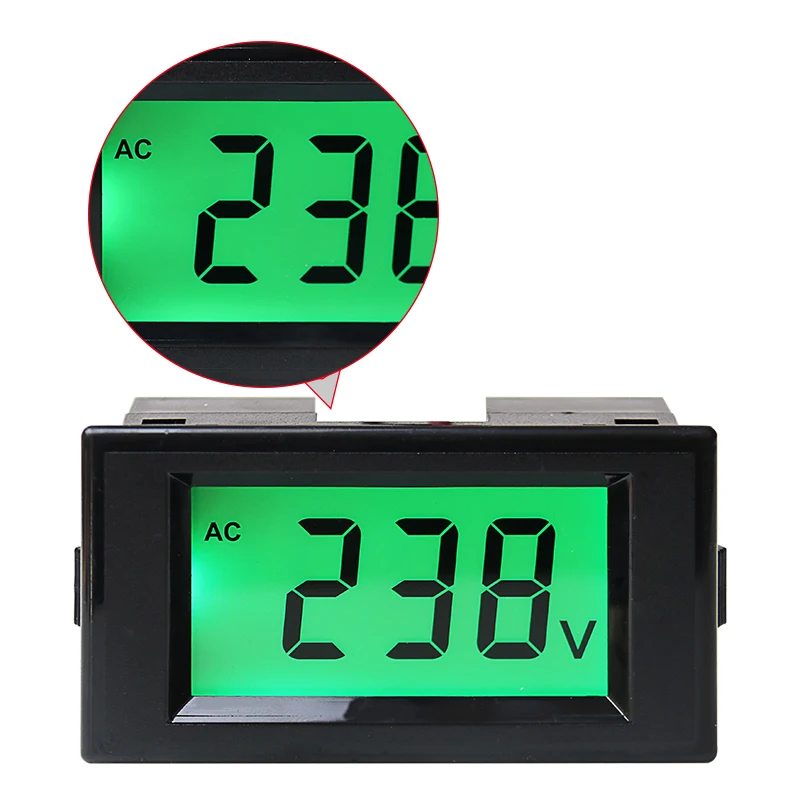 AC80-500V LCD Display Digital Voltmeter 79*43*31mm AC Panel Meter Volt Meter D69-120