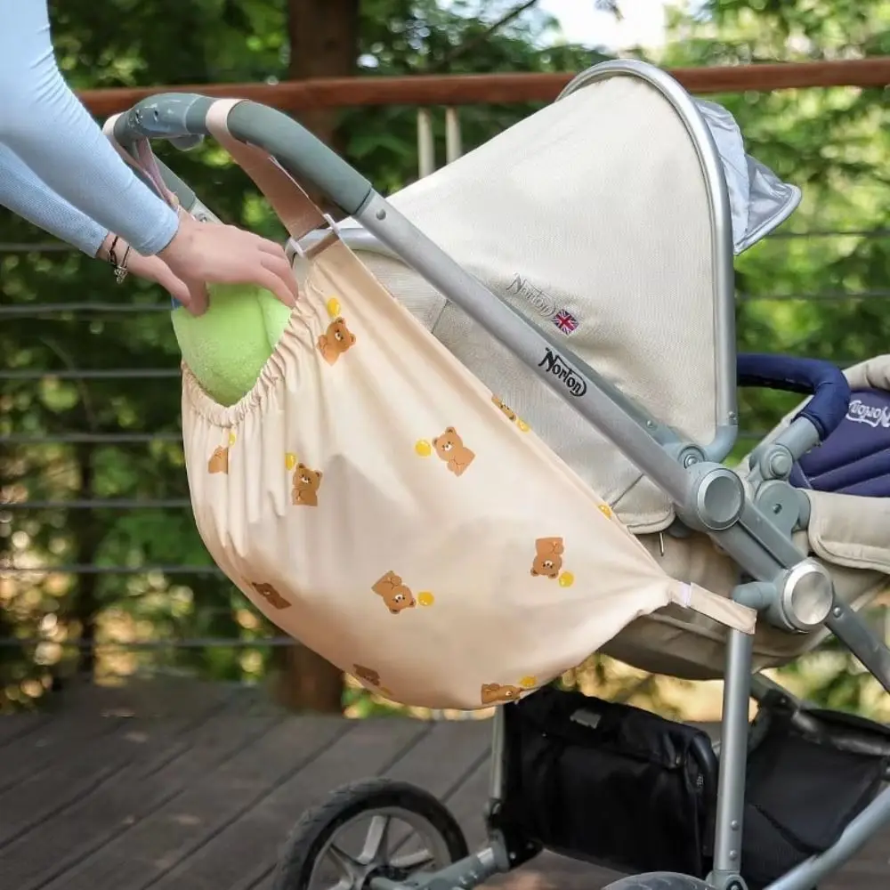 

Многофункциональная сумка для хранения детской коляски, большая вместительная бутылочка для подгузников, подвесная сумка для детской коляски, сумка для мамы с мультяшным медведем и кроликом