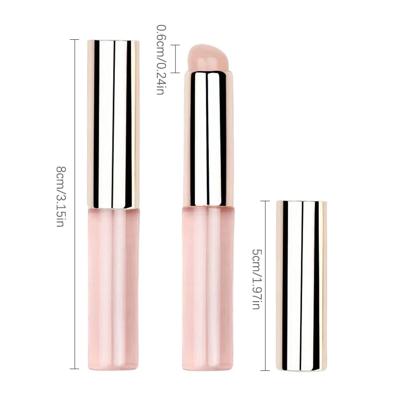 Siliconen Lippenborstel Met Deksel Ronde Kop Make-Up Borstel Lippenstift Applicator Multi-Use Mini Concealer Borstel Draagbare Make-Up Tool