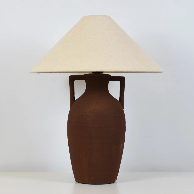 OUFULA Contemporary CeramicTable Lamp Creativity Living Room Bedroom Study Hotel Homestay engineering Desk Light