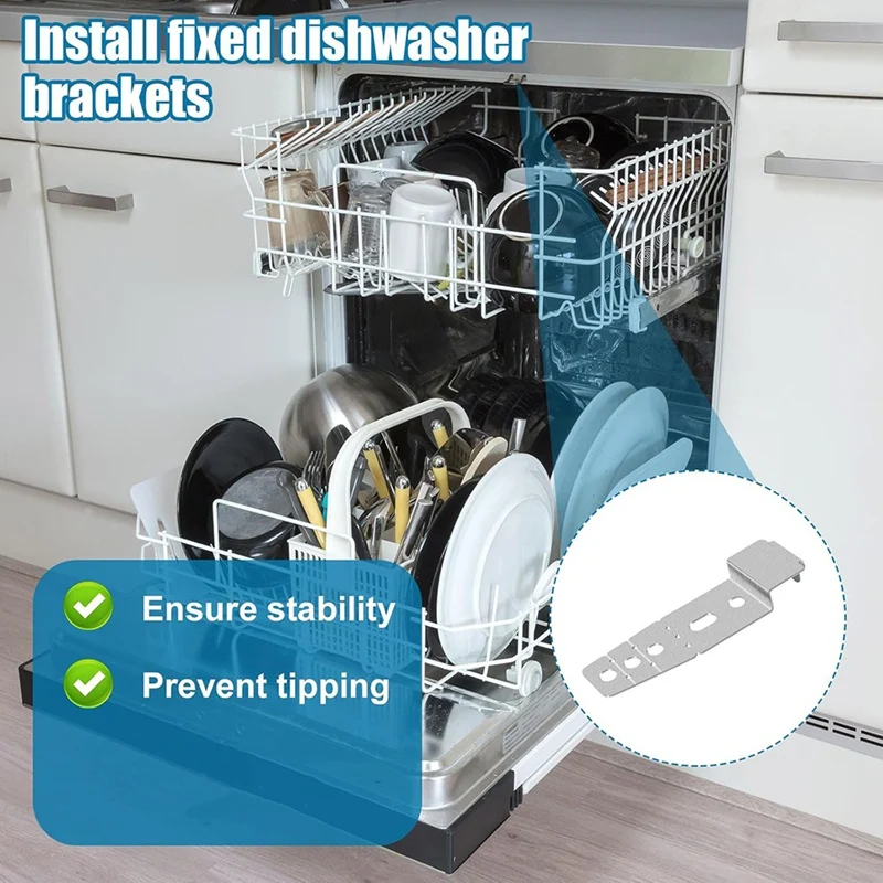 ABKB 2 компл. 5001DD4001A Комплект монтажных кронштейнов для посудомоечной машины, 5001DD4001A Монтажные зажимы для посудомоечной машины под монтажными кронштейнами для стойки
