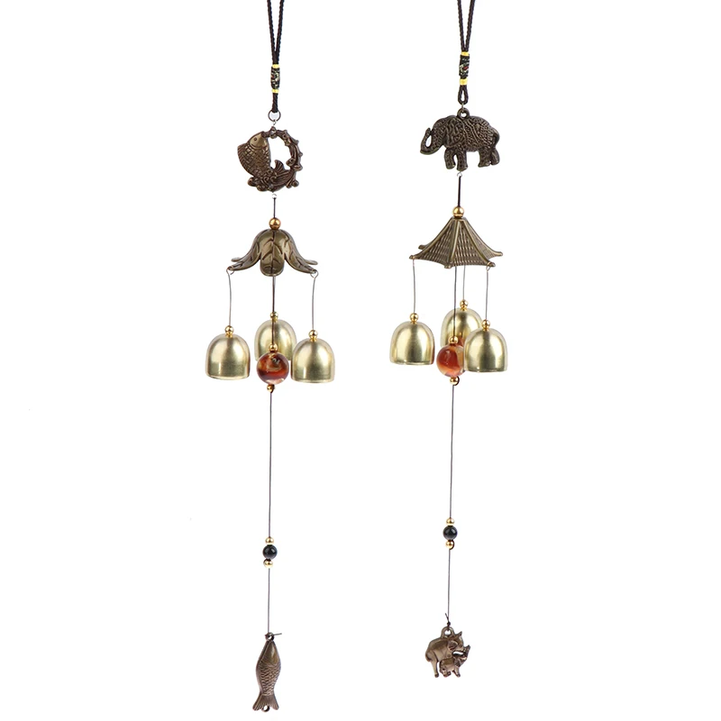 1 Pc Antique Wind Chime Copper Yard Garden Outdoor Living Decoration Metal Wind Chimes Gift Sent Randomly