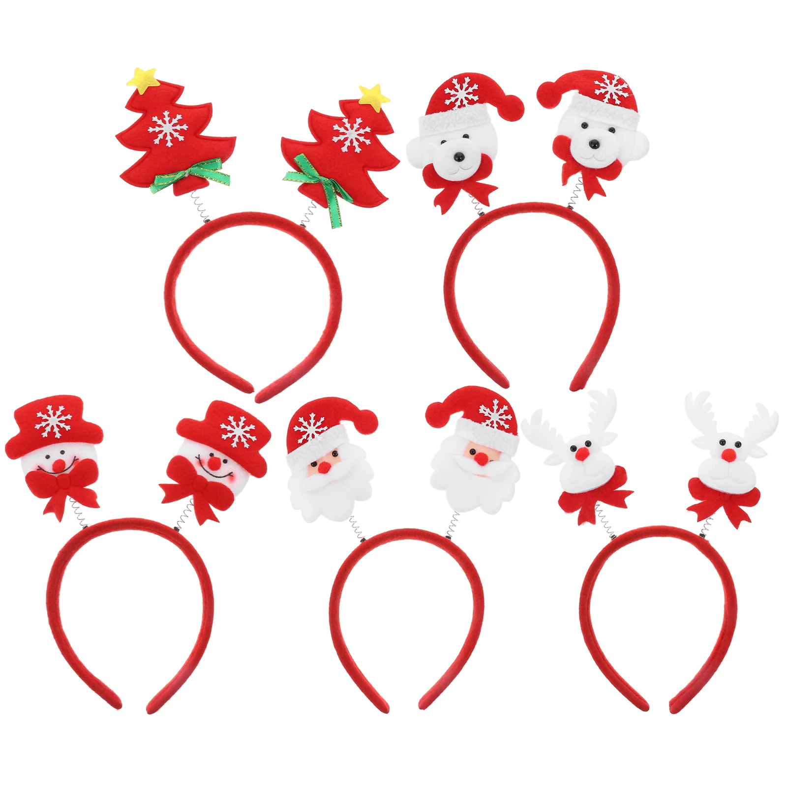 

5 Pcs Christmas Headband Party Hair Hoop Headgear Headwear Cloth Headdress Child