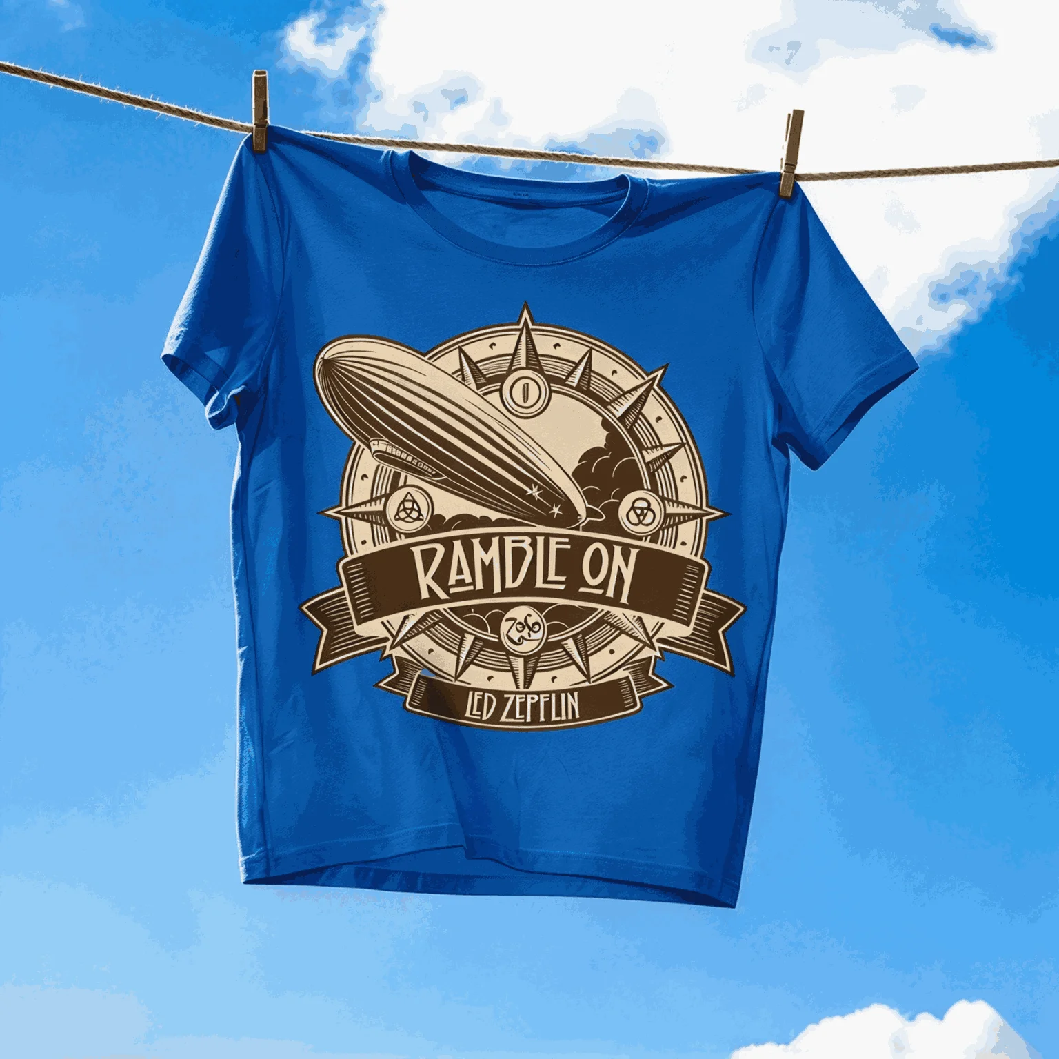 Led Zeppelin Summer New Cotton Retro Unisex Casual Fashion T-shirt High Street Oversized Unisex Trendy Vintage Loose Breathable