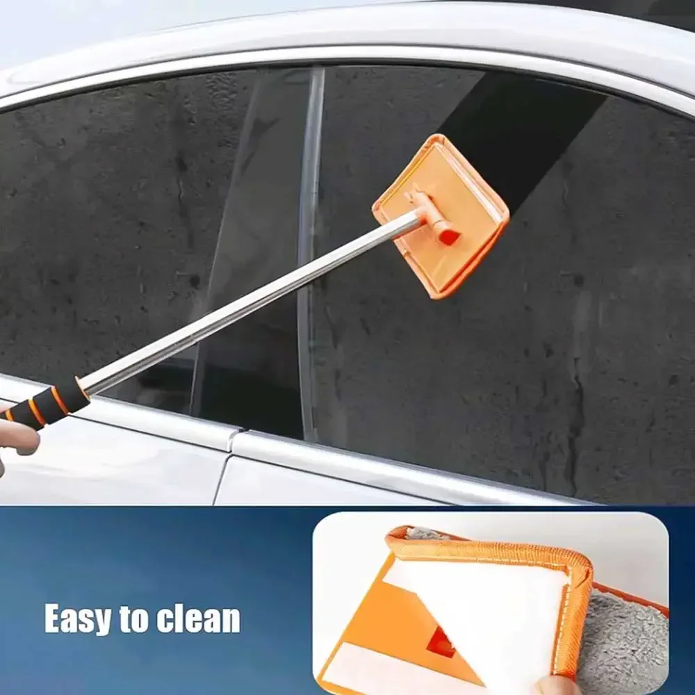 Auto Front Windshield Defogging Brush Telescopic Long Handle Multifunctional Auto Window Glass Clean Brush Dust Remover Tool