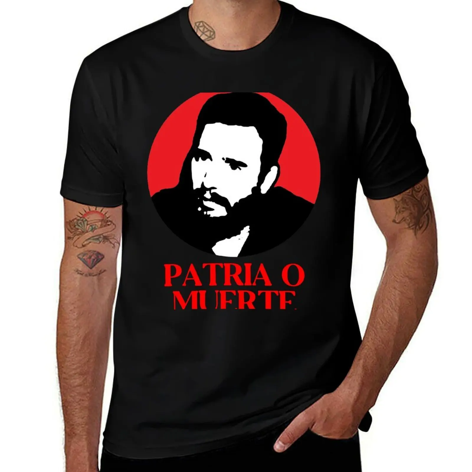 Fidel Castro Patria O Muerte T-Shirt Anti-Wrinkle Short Sleeve T-Shirt