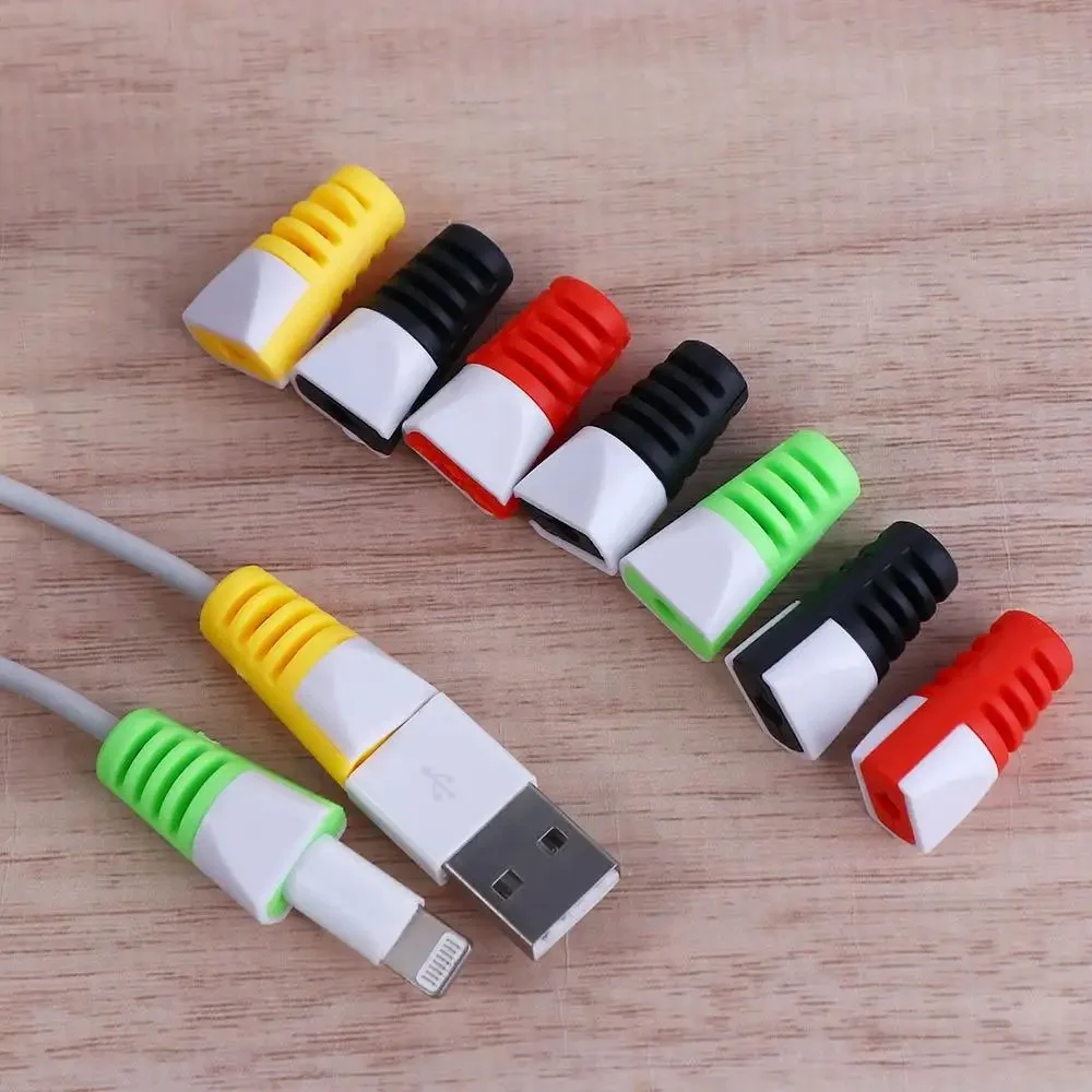 Protetor de Cabo Colorido e Durável, 10 Peças, Capa Protetora para Cabo USB, Acessórios para Linha de Dados