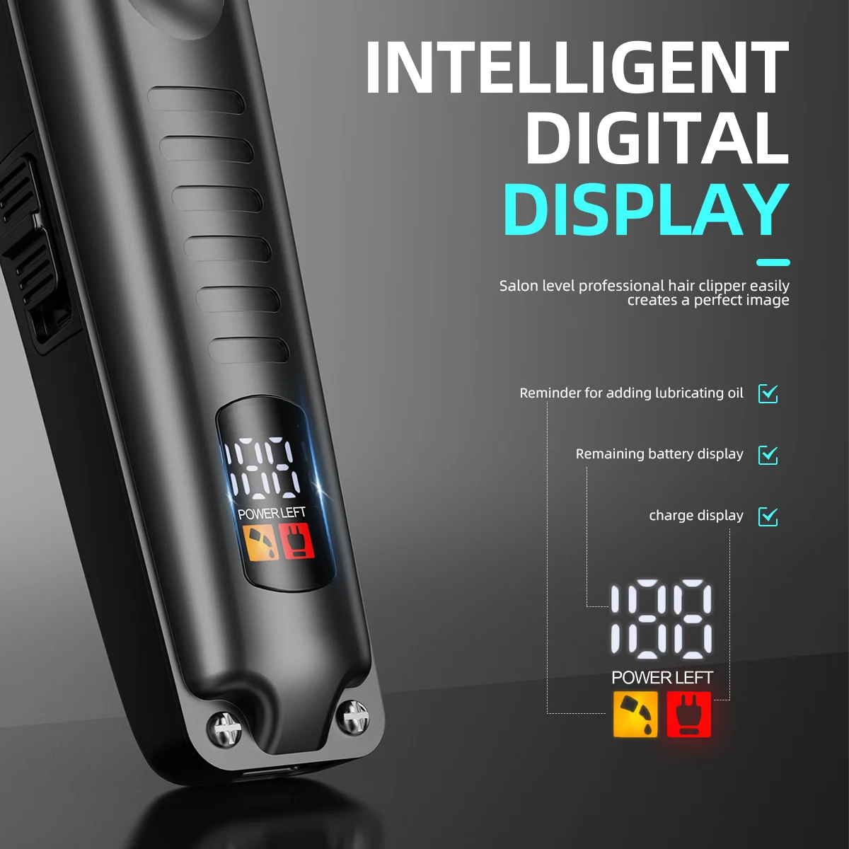 KIKIDO Hair Clipper Professional Hair Trimmer Adjustable Barber Rechargeable Hair Cutting Machine 6200 RPM Trimmer for Men KK505