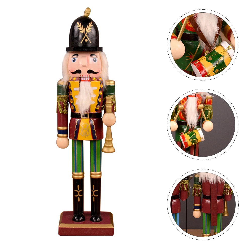 

Christmas Figurine Ornaments Nutcracker Decorations Wood Walnut Soldier Nutcrackers