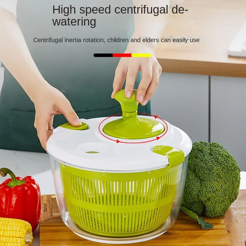 

Kitchen Gadgets Kitchen Fruit and Vegetable Wash Shake Dryer De-watering Dumping Tool Drainage Basket