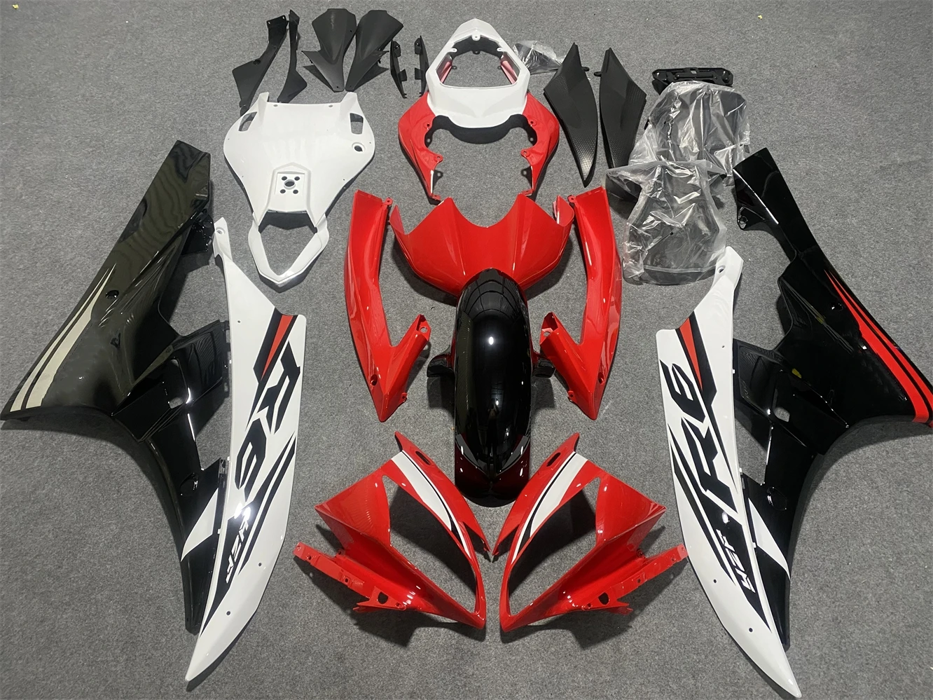 Motorcycle fairing fit Yamaha R6 06 07 YZF600 2006 2007 Body fairing Red Black White motorcycle shell