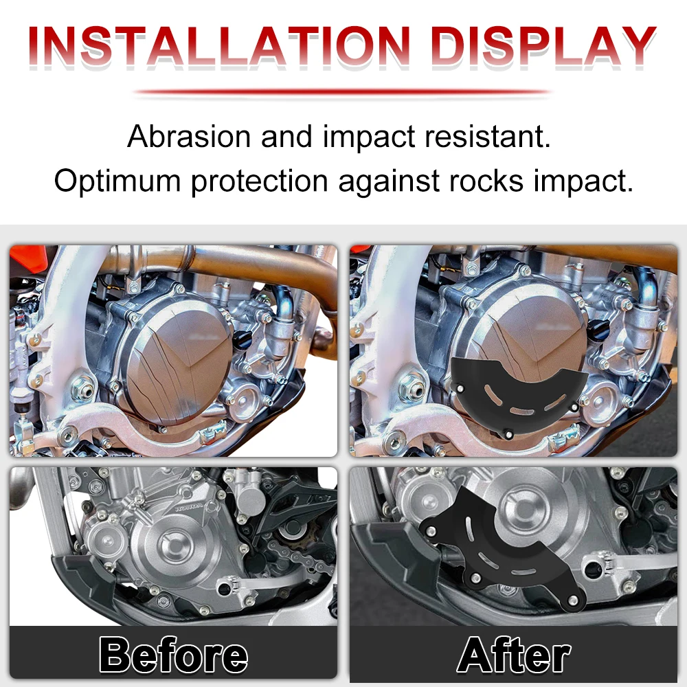 For Honda CRF450X 2005-2016 2017 Motorcycle Engine Case Stator Clutch Cover Guards Crash Pad Frame Sliders Protector CRF 450X