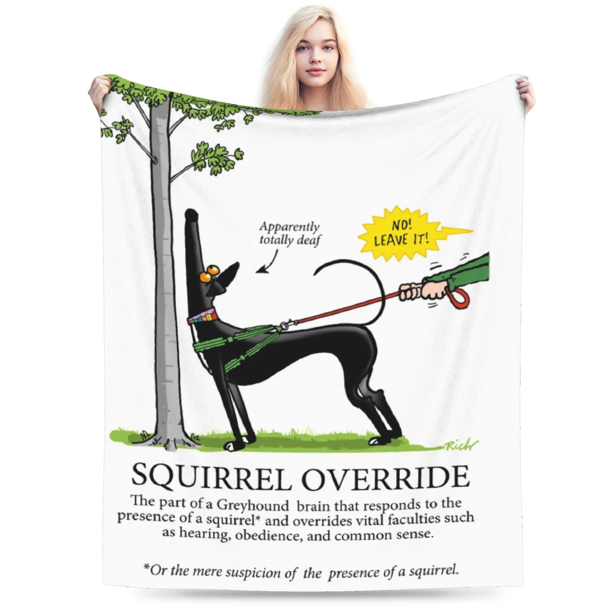 Custom Whippet Hound Dog Blanket 3D Printed Soft Flannel Fleece Warm Greyhound Throw Blankets for Car Bedroom Couch Quilt