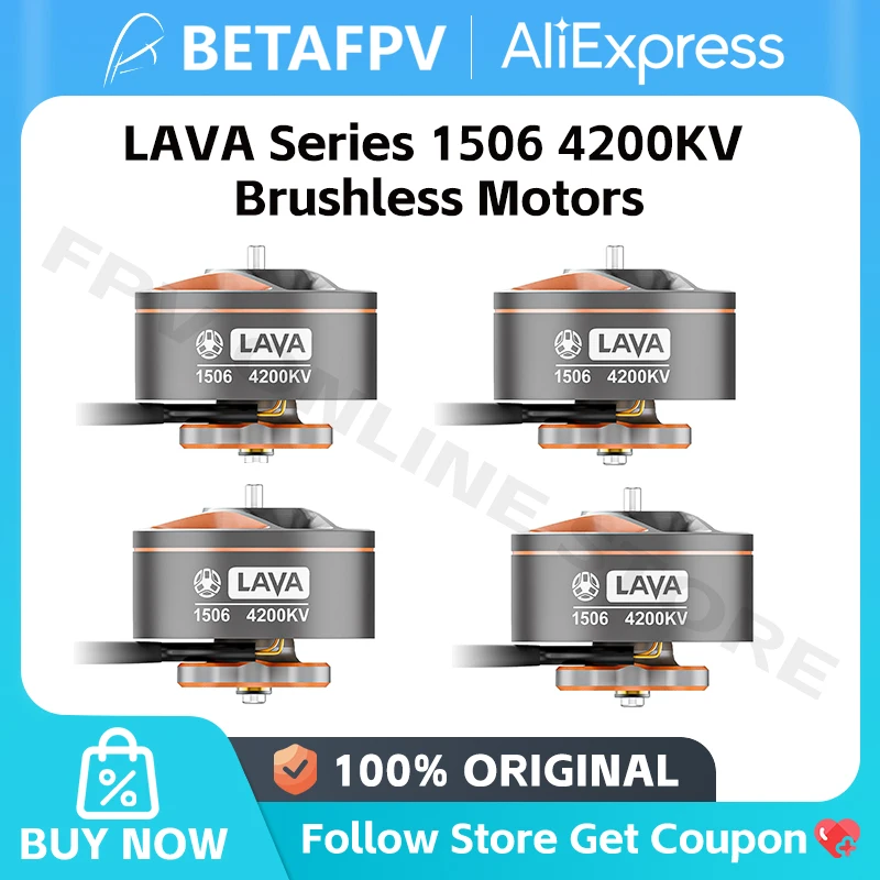 محركات Betafpv LAVA Series 1506 4200KV بدون فرش لـ Pavo25 V2 Gemfan D63 3-Blade