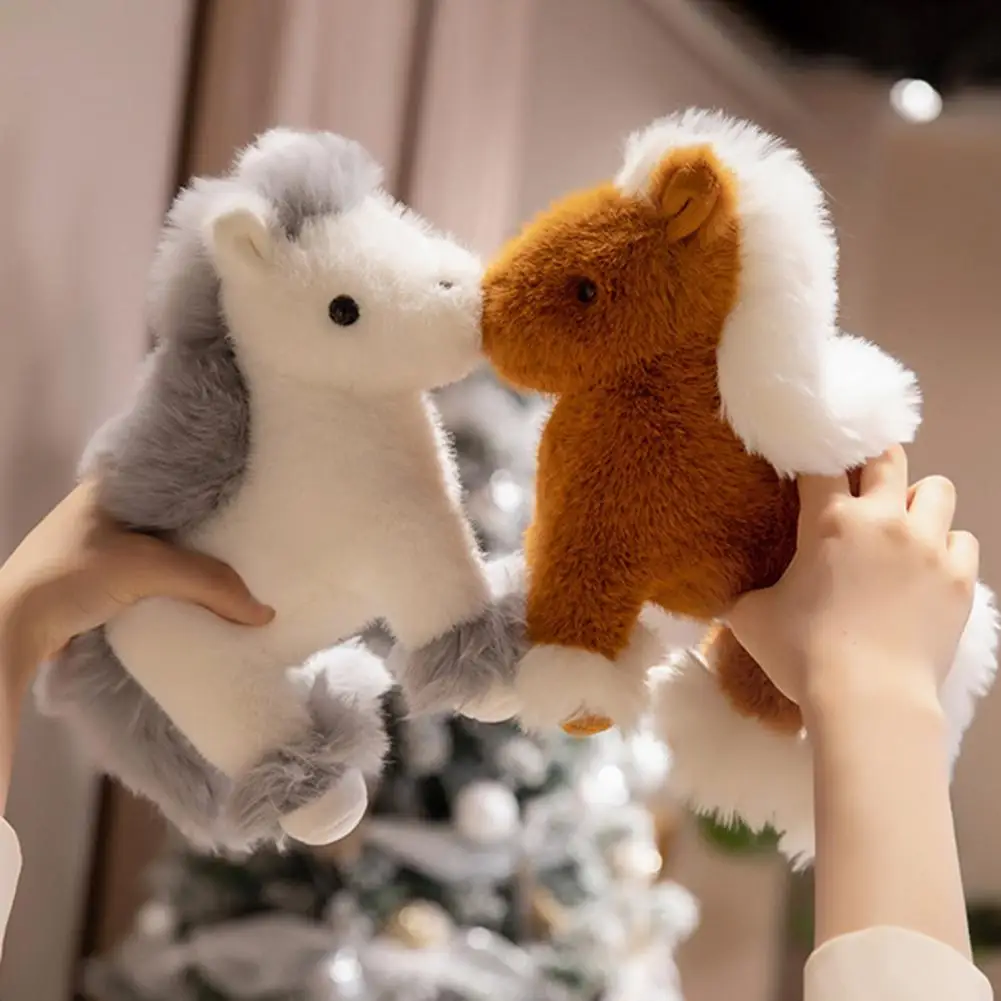 Decoración de mochila, caballo realista de peluche, juego de juguetes de peluche, Adorable potro simulado, Pony relleno, regalos de Navidad y cumpleaños para niños