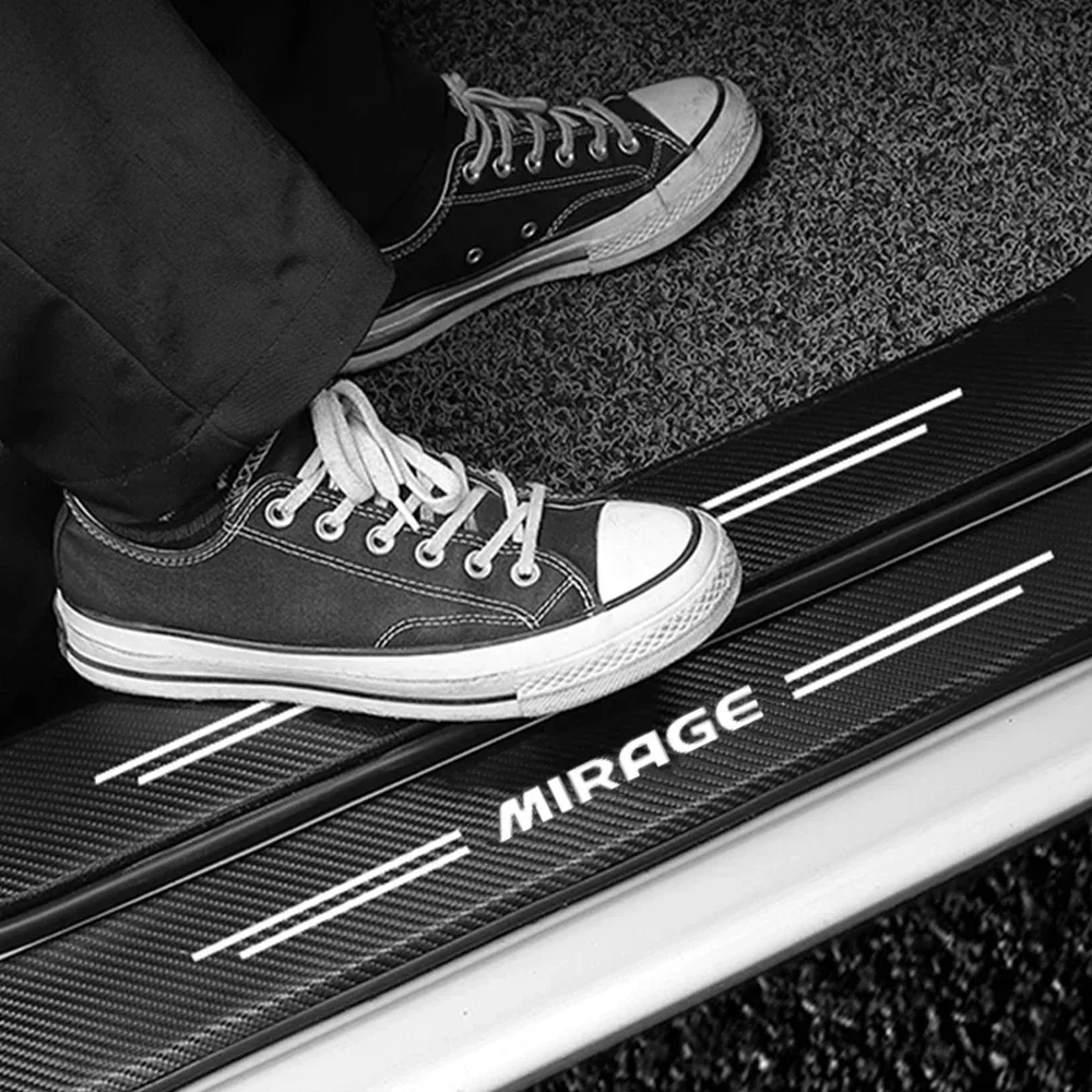 شارات سيارة من ألياف الكربون لميتسوبيشي ميراج ، شارة ، عتبة الباب ، الجذع ، شريط حماية ، عتبة ، مضاد للخدش ، شريط متسخ ، ملحقات #5