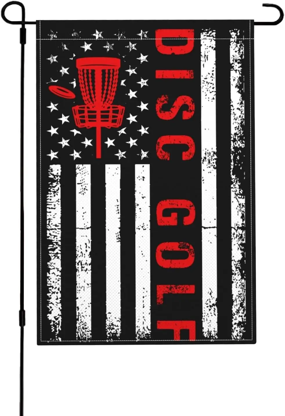 American Flag Disc Golf Garden Flags for Outside 12x18 Inch Double Sided Burlap Small Decor Garden Flag Home Yard Welcome Ba ZZM