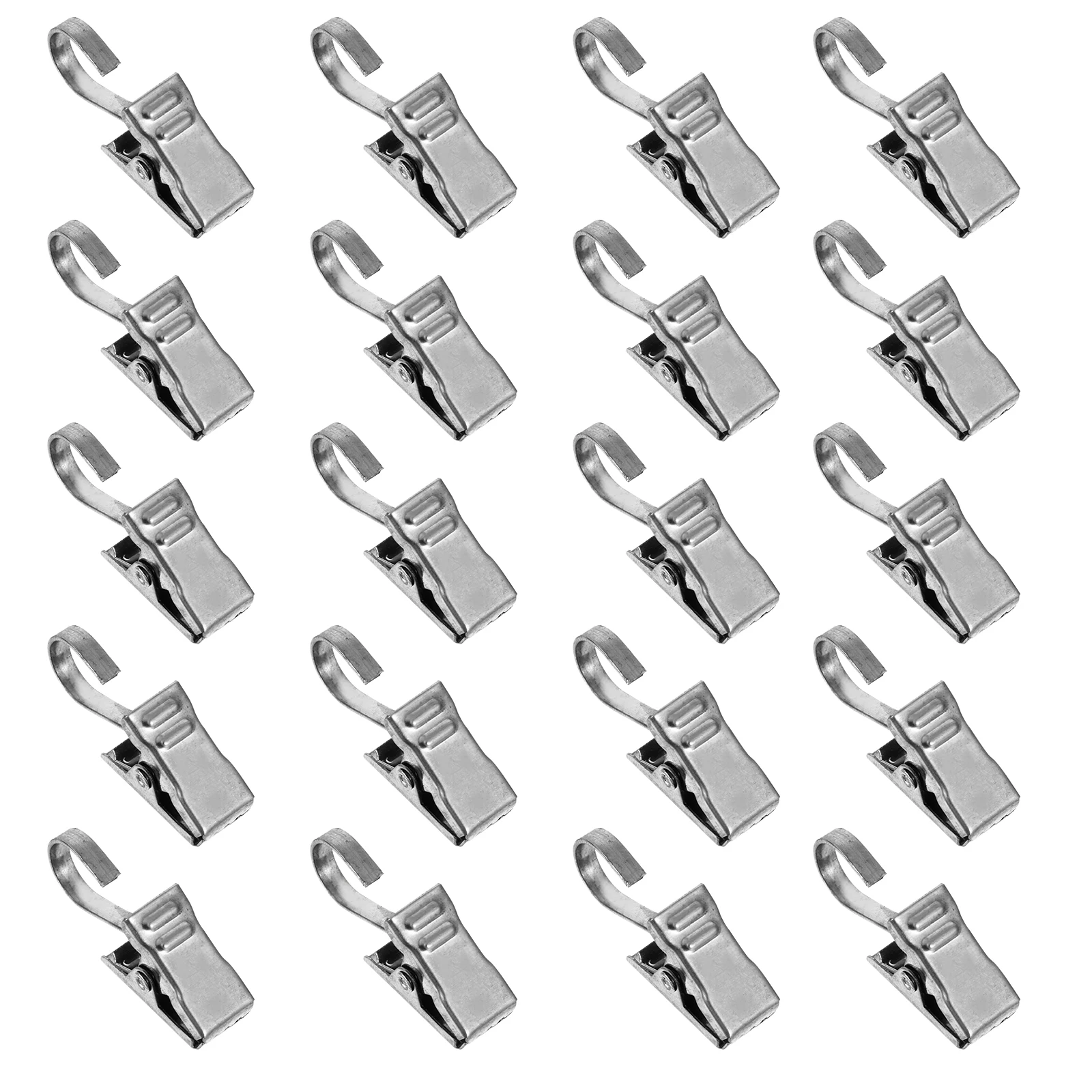 

40 Pcs Curtain Clips Heavy Duty Silver Alligator Clamps for Hanging Curtains Shower Track Clothes Hanger Accessories