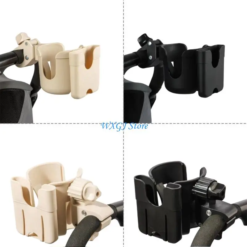 

37JE Sturdy Baby Stroller Features Cup Holder And Smartphone Stand ABS Plastic Construction Cup Holder Phone Mount