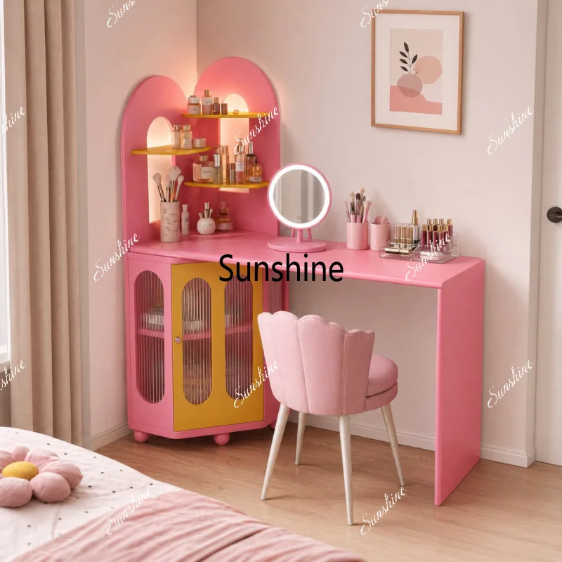 

Makeup table, dresser storage, integrated small apartment, multi-functional corner, storage