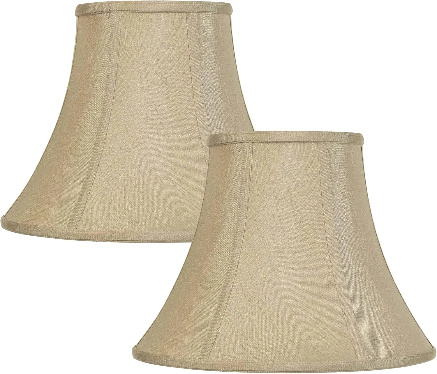 Set of 2 Taupe Medium Bell Lamp Shades 7