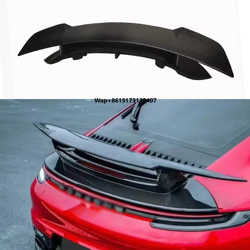 

SD Style Single Deck Polished Carbon Fiber Rear Trunk Spoiler Wing for 911 992 S