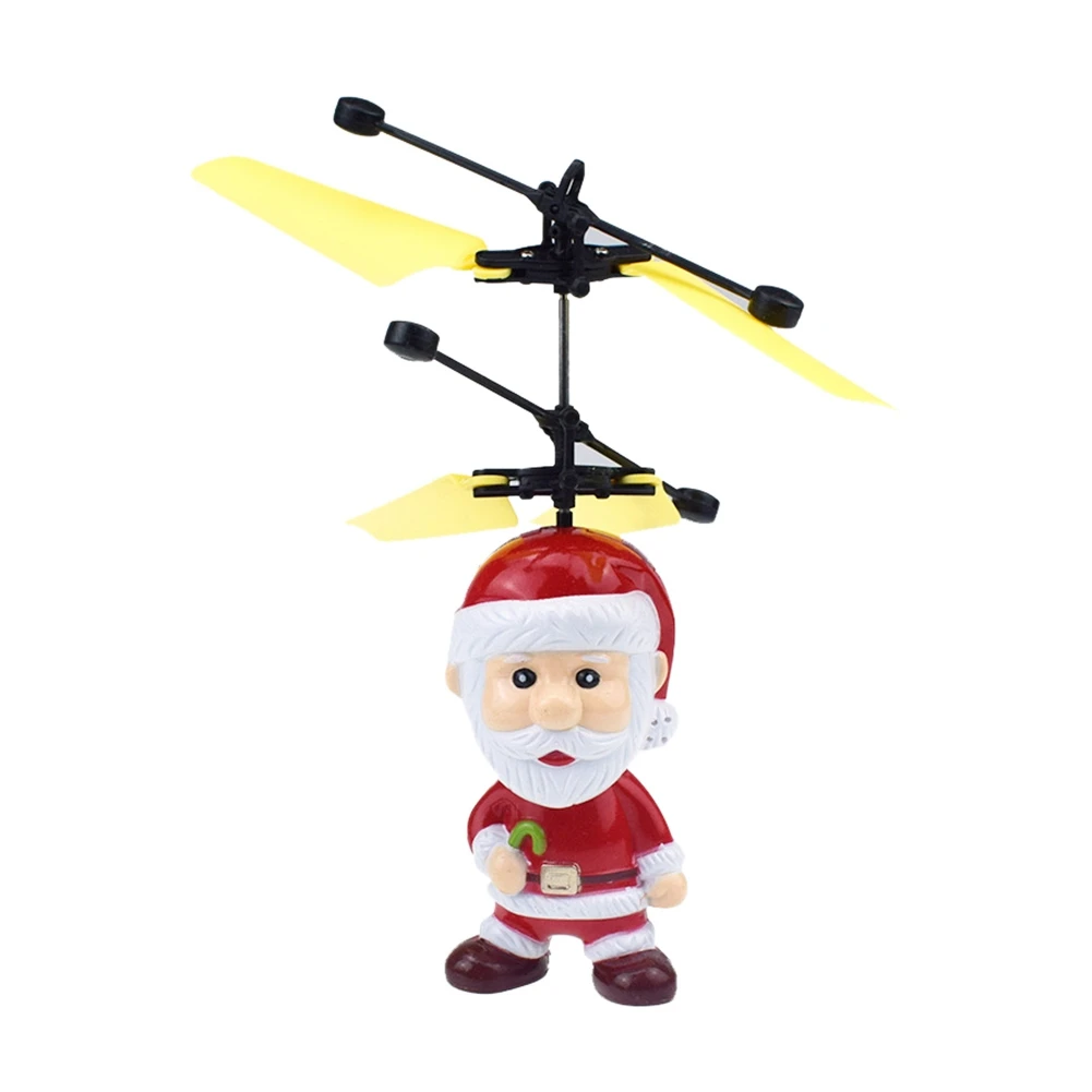 DCVB3-Christmas Santa Claus Aircraft Toy Sensor Helicopter Induction Toys