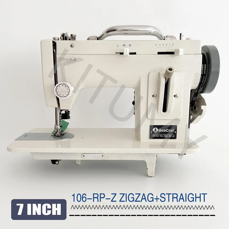 Electric Thick Material Sewing Machine Walking Foot Zigzag Stitch 9'' Arm Leather And Heavy-Duty Sewing Machine