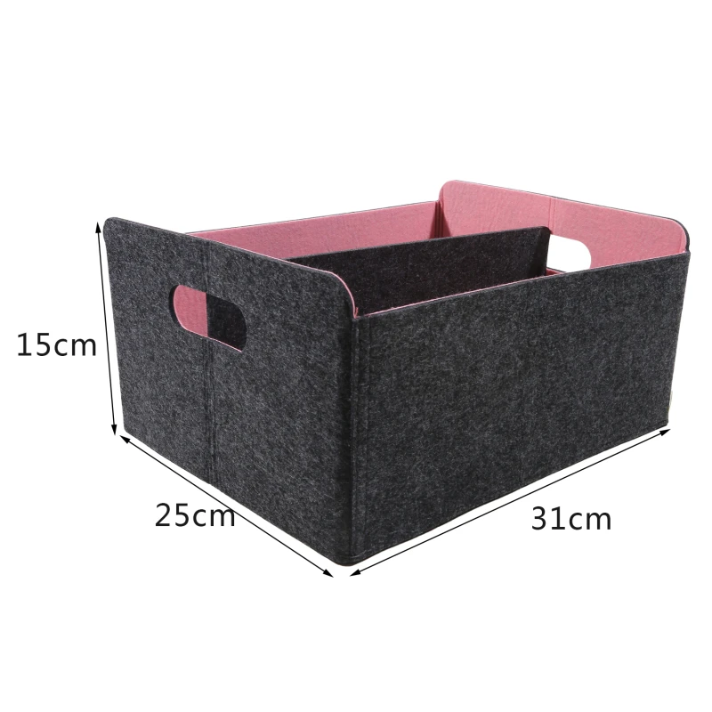 Nordic Felt Handmade Storage Basket Living Room Black Grey Sundries Organizer Box Baby Toys Cloth Bedroom Sock Save Space