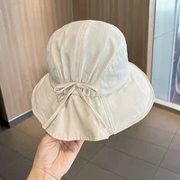 Women's Wide-brimmed Outdoor Sun Hat, Lightweight and Foldable with A Bow, Suitable for Beach Vacations and Outdoor Travel - Image 4