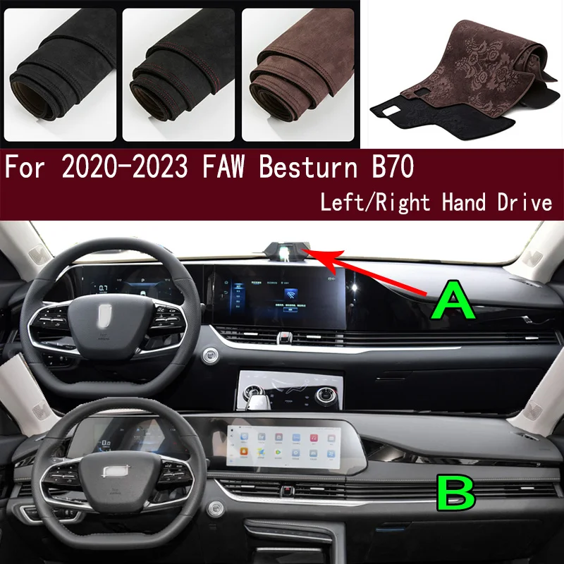 

For FAW Besturn B70 2020-2023 Dashmat Dashboard Cover Instrument Panel Sunscreen Pad Ornaments