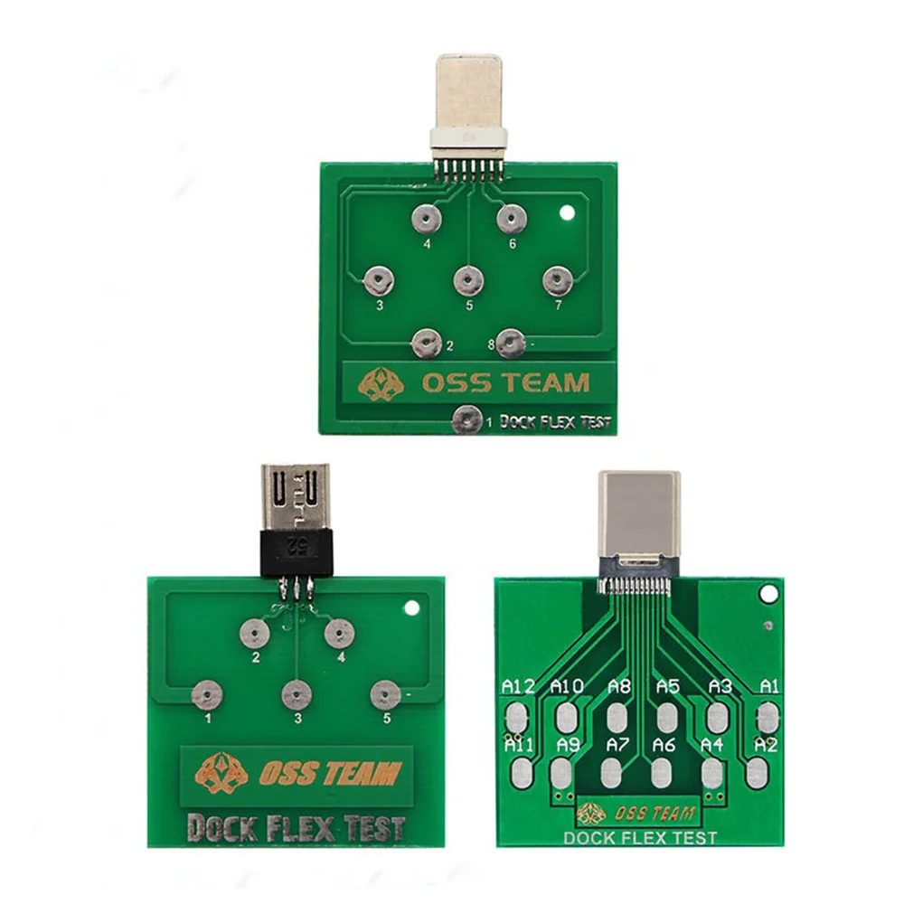 3Pcs Micro-USB Dock Flex Test Board for 12 11 Android Phone U2 Battery Power Charging Dock Flex Testing Tool