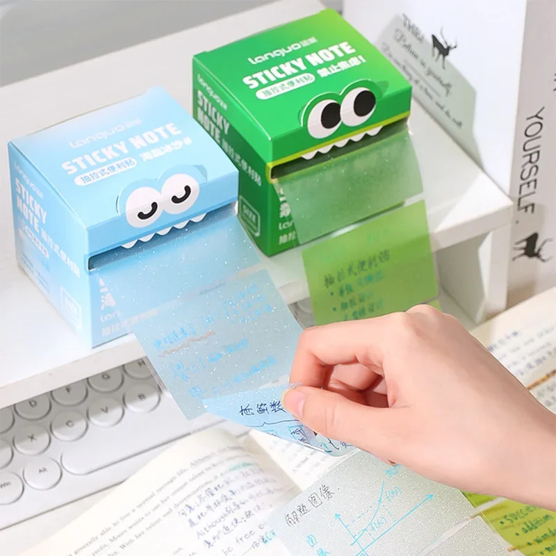 Mr. Paper 6 Style 105Sheets/roll Pull-out Sticky Notes Student Stationery Sticky Notes Transparent Color Sticky Notes