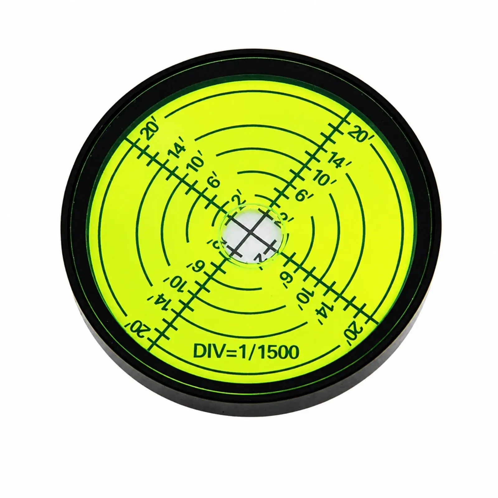 Heavy Duty Round Level Gauge Aluminum Body Crosshair Vial Level for Installation Projects and Equipment Setup