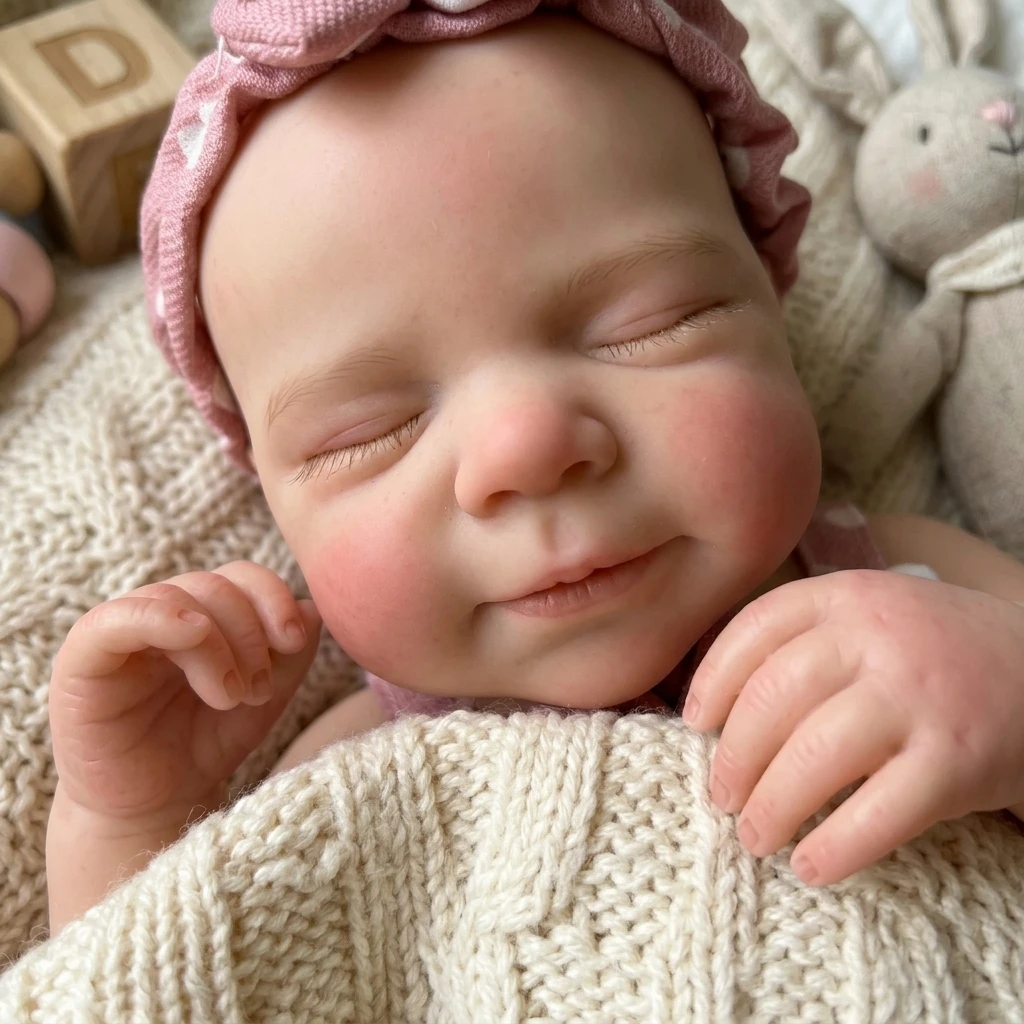 13 Inch Pascale Full Body Silicone Reborn Doll, Bald Fair Skin, Realistic Hand-Painted Waterproof Collectible Ornament for  Birt