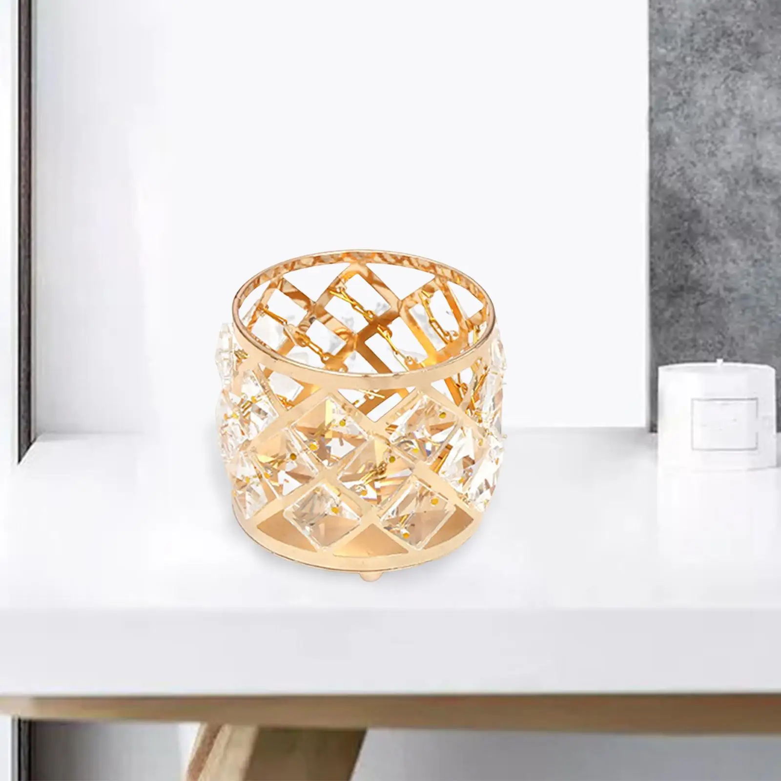 Round Makeup Brush Holder, Pen Organizer, Candy Storage Box, resistente, 4x4x4Inches