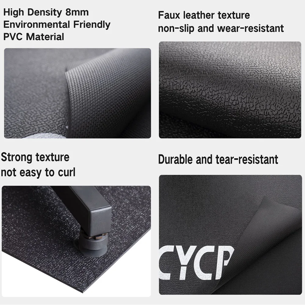 CYCPLUS Indoor ćwiczenia rowerowe Floormat dla trenera rowerowego trening rowerowy joga mata gumowa