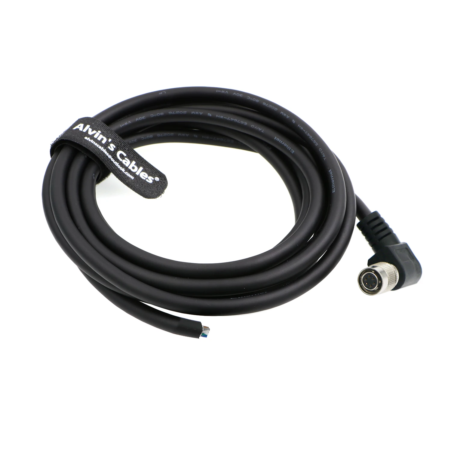 

Hirose 6 Pin Female Right Angle Twisted Power IO Trigger Cable for Basler GIGE AVT CCD Camera