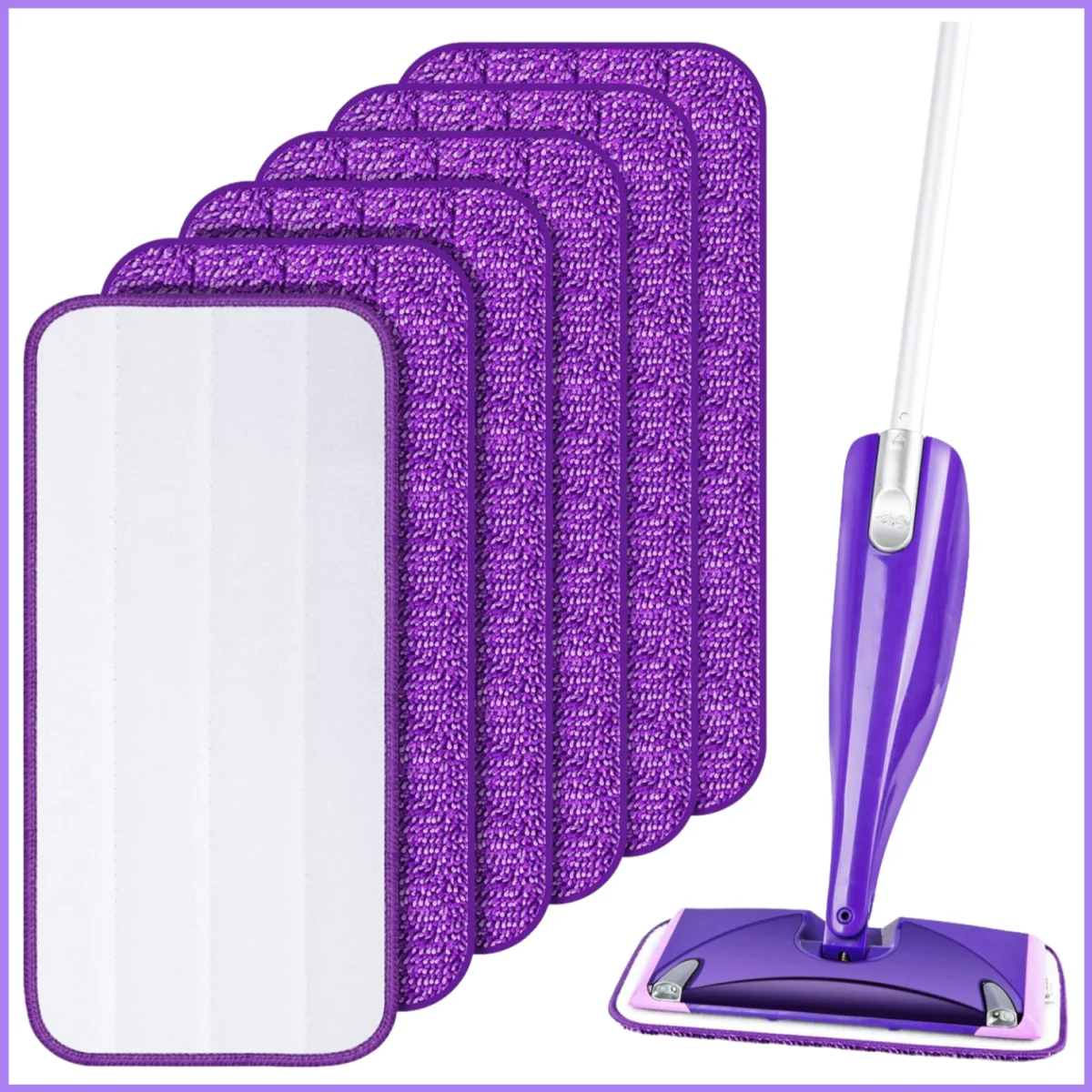 Microfiber Mop Pads for Swiffer Wet Jet, Mop Cloth Pad for Flash Powermop, Flash Mop Dry Wet Mop Head, Cleaning Tool Accessories