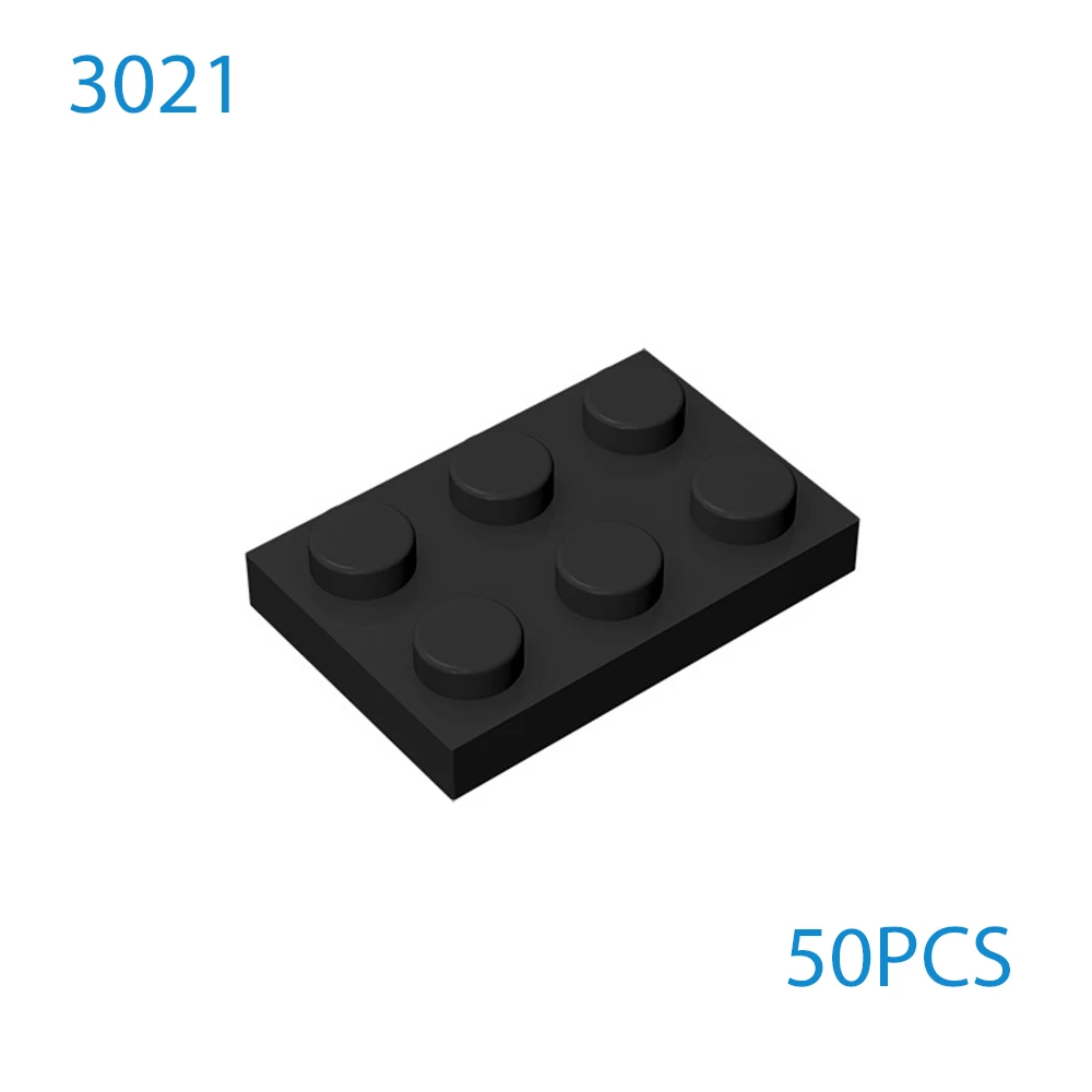 50 szt. Klocki DIY MOC Cienkie Figurki Klocki 2x3 Punktki 12 Kolorów Edukacyjne Kompatybilne z 3021 Zabawki dla Dzieci Prezent na Boże Narodzenie
