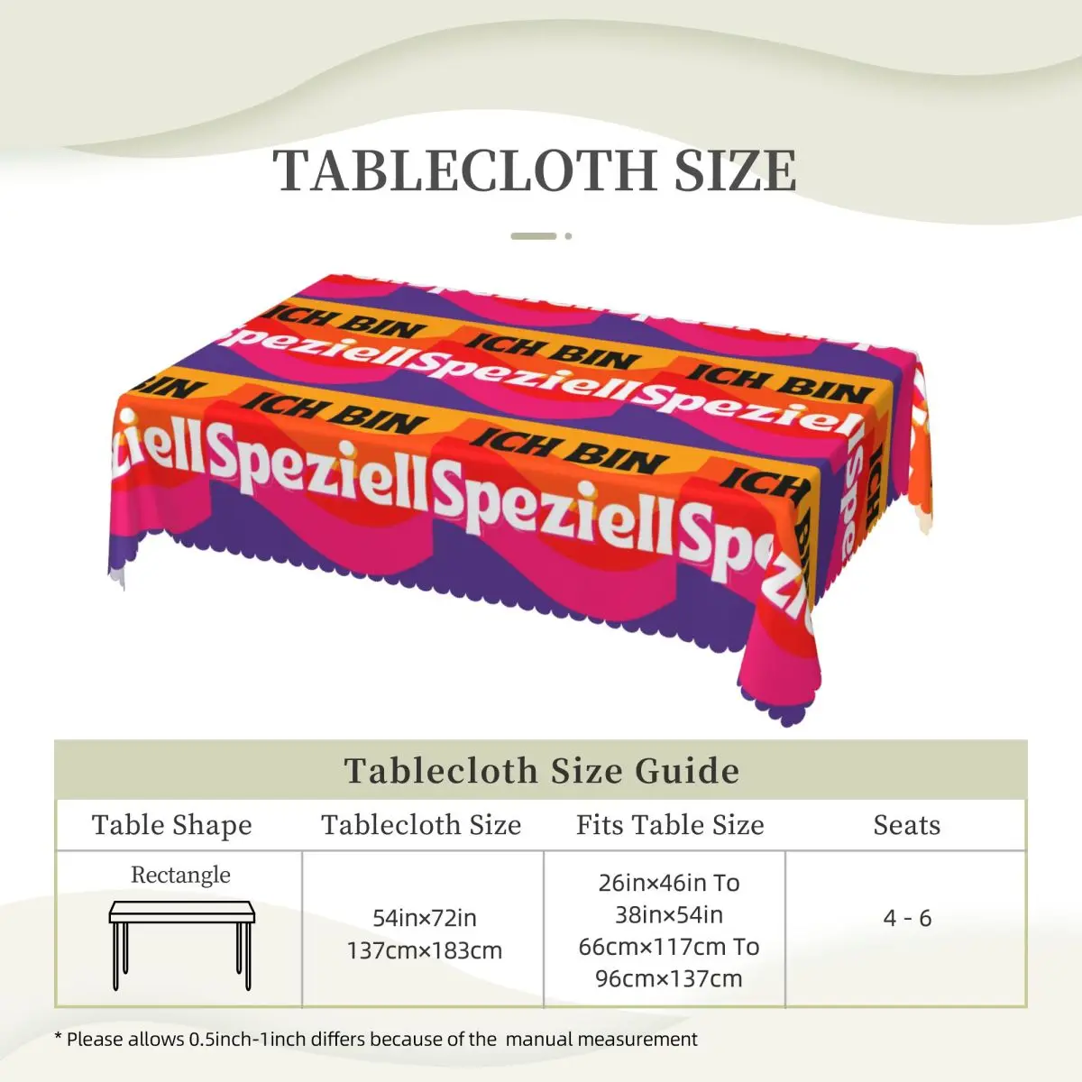 Paulaner Spezi Logo Custom Rectangular Tablecloth Waterproof Table Cover for Dining Events Table Cloth